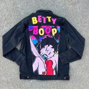 Betty Boop Black Trucker Jean Jacket XS